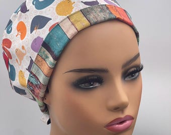 ¿Qué hay dentro de ti? Gorro quirúrgico con diseño de órganos corporales: divertido y elegante, de algodón con cierre ajustable.