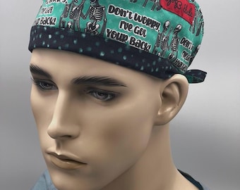 Gorro quirúrgico ortopédico para columna: ¡Te cubro las espaldas! Divertido y elegante gorro de algodón con lazo.