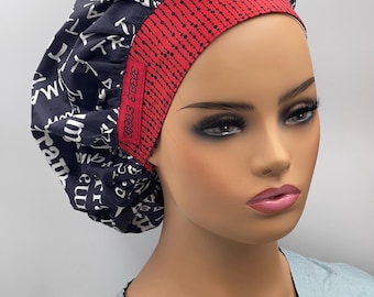 Trauma Surgery Scrub Cap: Fun, Stylish Bouffant cap- 2 Sizes