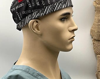Ortho Ancef  Forever together! Ortho theme scrub caps. Tieback, Euro, Bouffant Styles. All sizes.