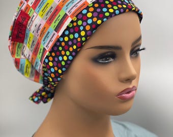 Gorro quirúrgico de algodón con lazo para anestesia