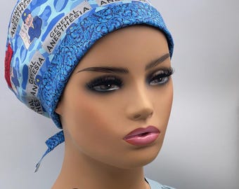 Anesthesia General,Fun, comfortable and stylish scrub caps.Tieback, 2 sizes.