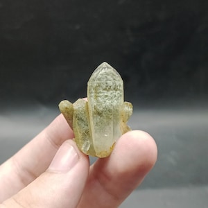 38 Carat Rare Natural Chlorite Quartz Crystal Mineral Specimen From Balochistan, Amazing Piece