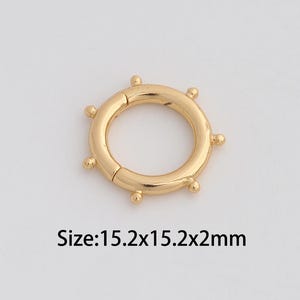 Dainty Gold Openable Clasp,18K Gold Filled Snap Clasp,Round Clasp for DIY Necklace Bracelet Jewelry Findings Supply