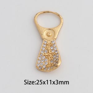 Dainty Bottle Cap Pendant,18K Gold Filled Bottle Cap Charms,Micropavé CZ Bottle Cap Charm for DIY Necklace Bracelet Jewelry Findings Supply