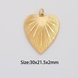 Dainty Gold Sun Heart Pendant,18K Gold Filled Love Sunshine Charms,Sunburst Charm for DIY Necklace Bracelet Jewelry Findings Supply