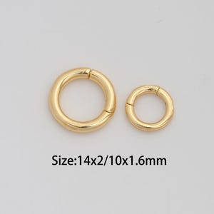 Dainty Gold Openable Clasp,18K Gold Filled Snap Clasp,Round Clasp for DIY Necklace Bracelet Jewelry Findings Supply