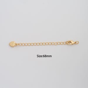 1 Str Dainty Gold Heart Chains,18K Gold Filled Extended Chains,Semi-Finished Chains for DIY Necklace Bracelet Jewelry Findings Supply