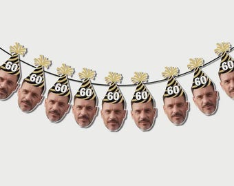 Personalized Photo Face Bunting Banner: Custom Birthday Party Decorations