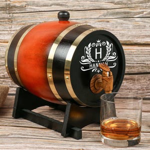 Personalized Engraved Whiskey Barrel 3L | Mini Wood Whiskey Barrel |Wedding Gift|Groomsmen Gift | Birthday Gift | Wood Barrel | Gift for Him