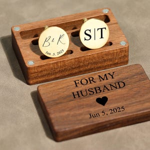 Personalized Cufflinks, Custom Cufflinks for Groom Cufflink, Wedding Day Gift, Groomsman Gifts, Father's Day gift, Anniversary Gift for Men