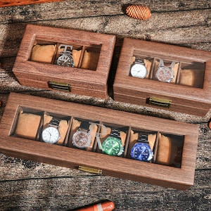 Personalized Watch Case,Engraved Watch Holder,Anniversary Birthday Gift for Men,Boyfriend Gift,Anniversary Gift for Husband,Custom Watch