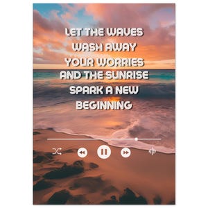 Sunrise Serenity – Motivational Beach Art Poster