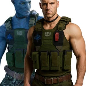 Avatar 3 Inspired Tactical Cotton Vest: Military Cosplay Gear