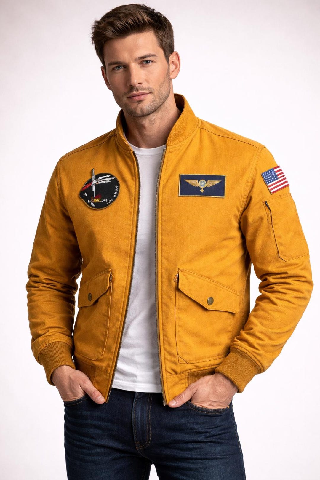 Project Hail Mary Mustard Bomber Jacket – Space Mission Style Pilot ...