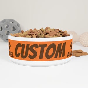 Custom Pet Bowl for Dogs and Cats, Personalized Pet Dish, Charity Donation 20%, Dog Food Bowl, Cat Water Bowl, Pet Lovers Gift