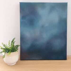 Stormy dusk, mini original art on canvas