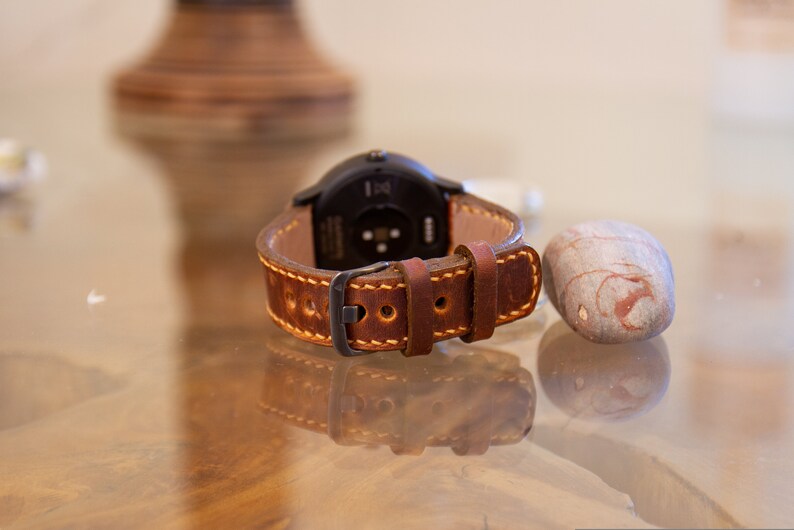 Watch Band Rustic Italian Leather Brown 20MM / 22MM / 24MM Handmade Genuine Calfskin Watch Strap fits Tissot, Samsung Galaxy Watch, Garmin