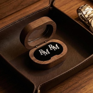 Custom Initial Cufflinks for Dad, Personalized Father’s Day Gift, Engraved Cufflinks with Gift Box, Gift for him, Father of groom gift