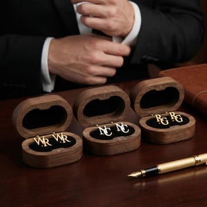Personalized Groomsmen Cufflinks, Custom Initial Cufflinks, Best Man Gift, Wedding Cufflinks for Groom, Engraved Monogram Gift, Gift for him