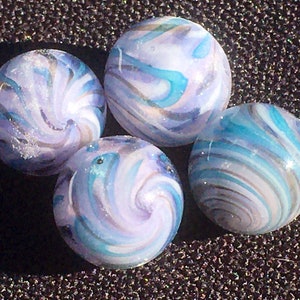 4mm Lavender Tie Die Micro TERP Pearl marble bead glass art