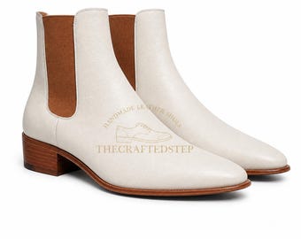 Super Handmade Leather Full Grain Chelsea Boot | Elegant Luxury Men's footwear