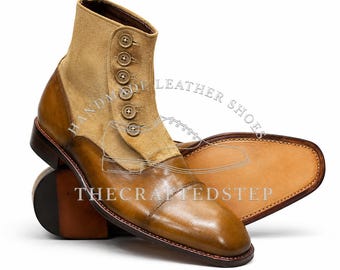 Classic Vintage Handmade Leather Suede Ankle  Formal Shoes for Modern Gentlemen