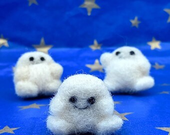 Adipose Needle Felted Figure | Sitting Doctor Who Miniature | Tenth Doctor Whovian Desk Buddy Gift