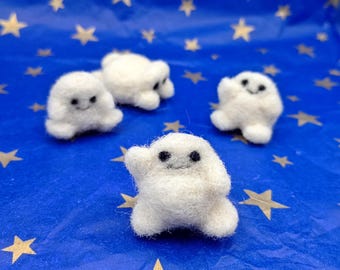 Doctor Who Adipose Figure | Needle Felted Waving Alien Miniature | Whovian Desk Buddy Gift