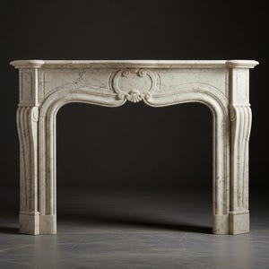 Versailles Cream Marble Fireplace Mantel – Artisan Carved Statement Piece for Luxury Interiors