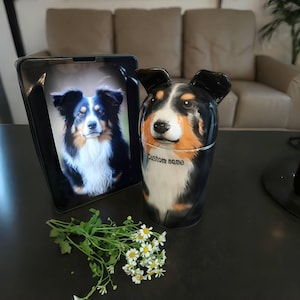 Handmade Ceramic Pet Urn-Personalized Memorial for Beloved Dogs,Custom Dog Memorial Urns,Hand-Painted Memorial Urns,custom name urns.