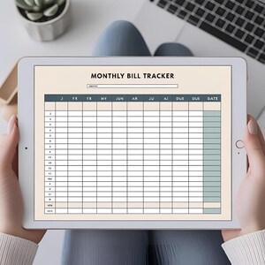 Monthly Bill Tracker and Payment Planner - Excel Budget Spreadsheet for Personal Finance Management