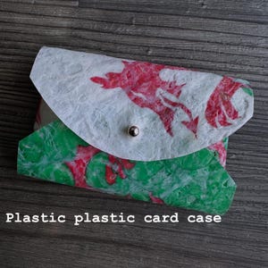 Carteira de plástico reciclado | Estampa de dragão vermelho do País de Gales