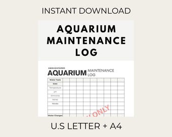 Registro de mantenimiento del acuario: Lista de verificación para el cuidado de la pecera (Descargar PDF)