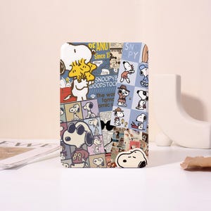 Custodia personalizzabile con collage di cartoni animati per Kobo Clara Color, Kobo Libra Color, Paperwhite 11 12a generazione, Kindle 2024, Kindle 12a generazione, Kindle Colorsoft, con cinturino