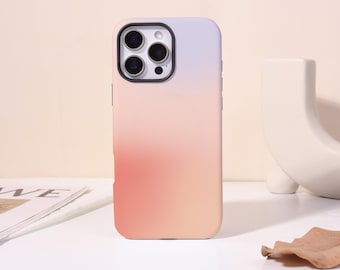 Kleurverloop telefoonhoesje voor iPhone 17 Pro, iPhone 16 15 14 Plus, 13 12 Mini, XR XSMAX SE2020, magnetische hoes, sterke hoes, Magsafe-hoesje