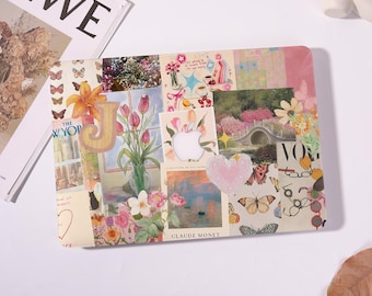 Colorful Collage Matte MacBook Case, 2026 MacBook Neo A18, Pro13 14 15 16, Air 15 13 11, M5/M4, Hard Shell ,Customizable Gifts