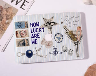 Striped Collage Matte MacBook Case, 2026 MacBook Neo A18, Pro13 14 15 16, Air 15 13 11, M5/M4, Hard Shell ,Customizable Gifts