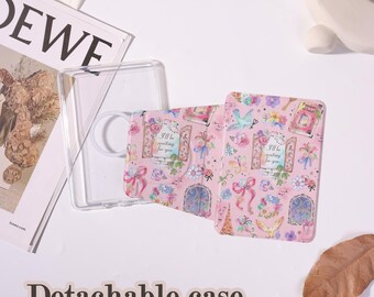 Roze tekening magnetische afneembare Kindle-hoes voor Paperwhite 5/6/7/10/11/12 Kindle 8/10/11/12, MagSafe Clear Back Cover, gepersonaliseerde cover