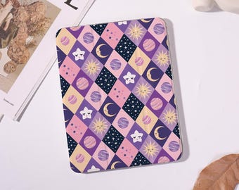 Purple Plaid iPad Case For iPad Pro 2025/2024 13" 11",iPad Air 7/6/ 11" 13",iPad Mini 7/6/ 8.3",iPad 8/9/10,iPad A16,Customizable Cover