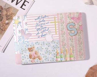 Floral Collage Matte MacBook Case, 2026 MacBook Neo A18, Pro13 14 15 16, Air 15 13 11, M5/M4, Hard Shell ,Customizable Gifts