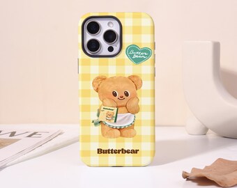 Schattige teddybeer telefoonhoesje voor iPhone 17 Pro, iPhone 16 15 14 Plus, 13 12 Mini, XR XSMAX SE2020, magnetische hoes, sterke hoes, Magsafe-hoesje