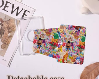 Cartoon collage magnetische afneembare Kindle-hoes voor Paperwhite 5/6/7/10/11/12 Kindle 8/10/11/12, magSafe heldere achterkant, gepersonaliseerde hoes