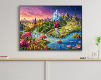 Fairytopia Map Printable Poster: Barbie Universe with Bibble (4K Digital Download)