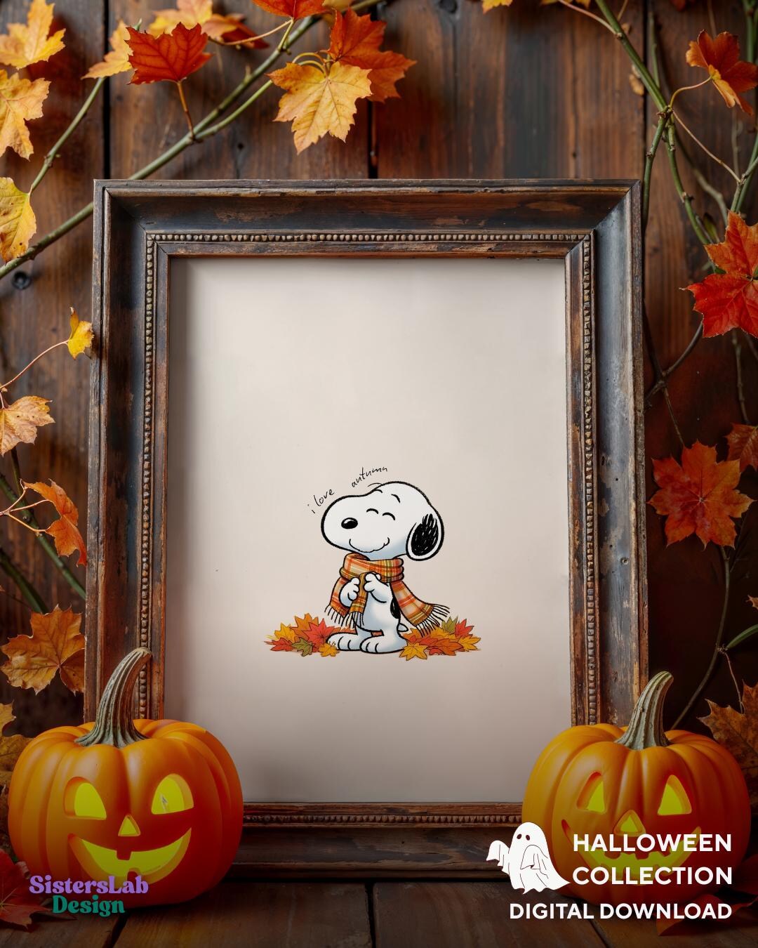 Snoopy Fall Pattern Snoopy Fall Printable Poster (digital Download) - Etsy UK