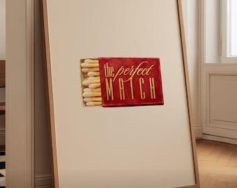 Affiche imprimable Matchbox parfaite : cadeau aquarelle pour la Saint-Valentin (téléchargement numérique)