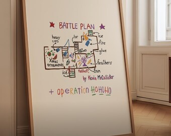 Home Alone Battle Plan Printable Poster: Kevin McCallister Funny Christmas Movie (Digital Download)