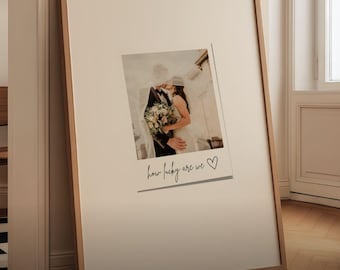 Personalised Polaroid Valentine's Day Printable Poster: Custom Couples Names Poster, Engagement Gift Anniversary (Digital DownloadI)