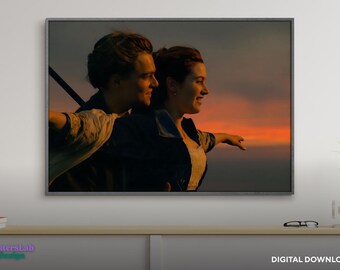Titanic Movie Poster: Jack and Rose Iconic Scene (Digital Download)