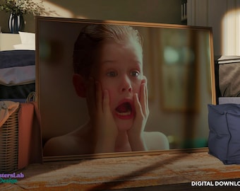 Home Alone Kevin McCallister Printable Poster: Funny Bathroom Art Movie